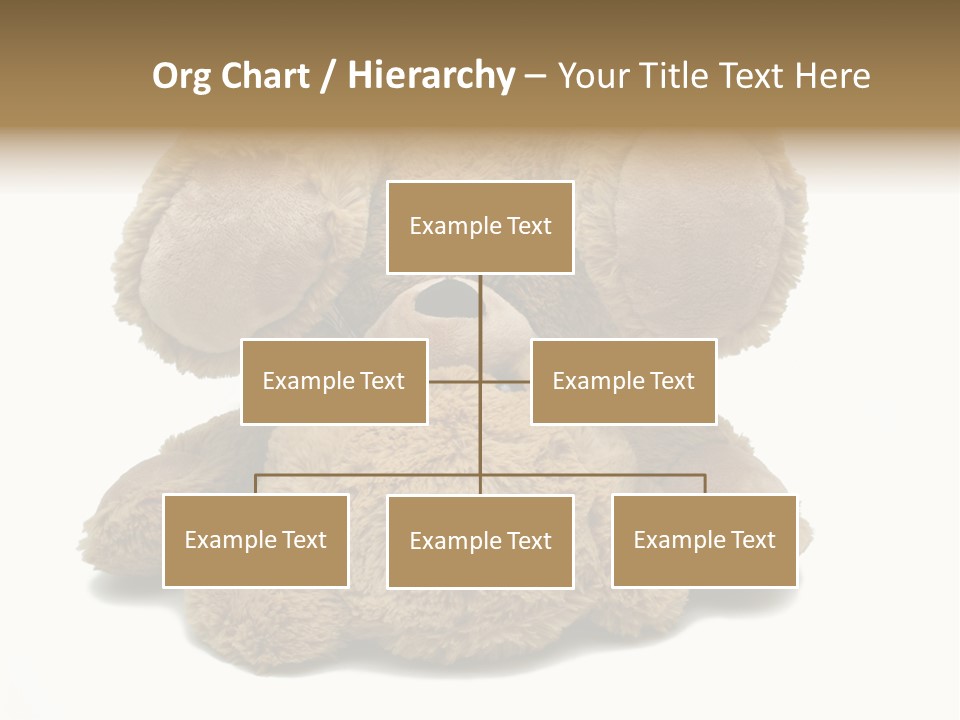 Plush Eye Teddy Bear PowerPoint Template