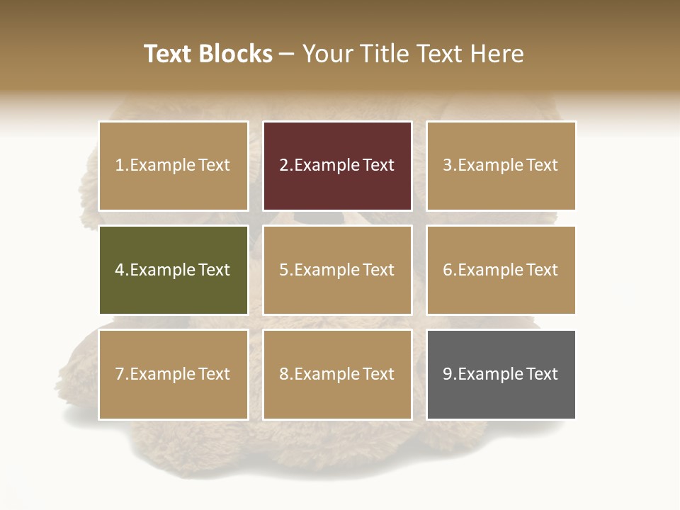 Plush Eye Teddy Bear PowerPoint Template