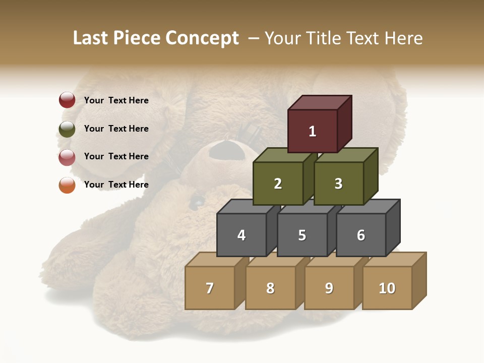 Plush Eye Teddy Bear PowerPoint Template