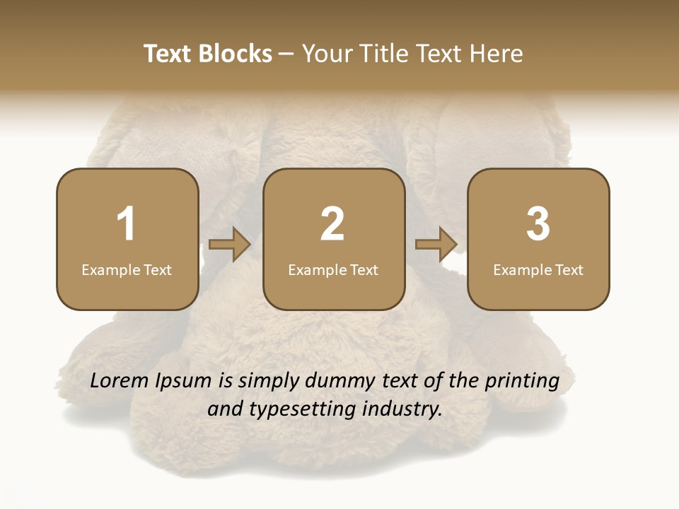 Plush Eye Teddy Bear PowerPoint Template