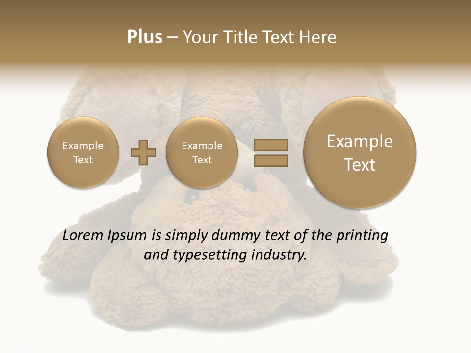 Plush Eye Teddy Bear PowerPoint Template