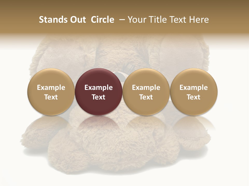 Plush Eye Teddy Bear PowerPoint Template