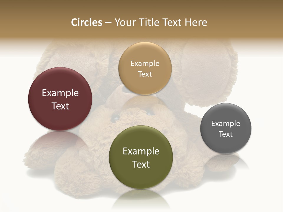Plush Eye Teddy Bear PowerPoint Template