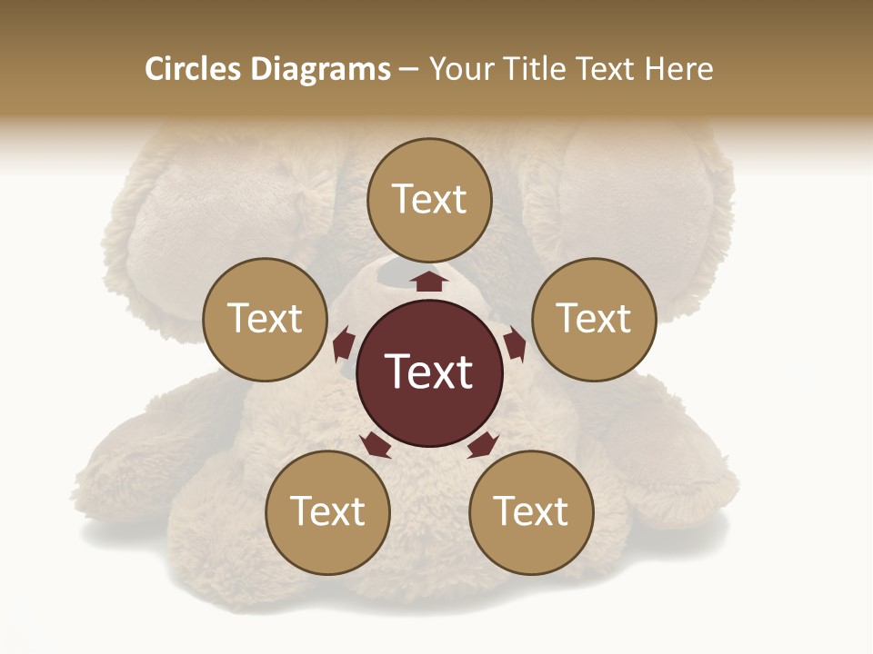 Plush Eye Teddy Bear PowerPoint Template