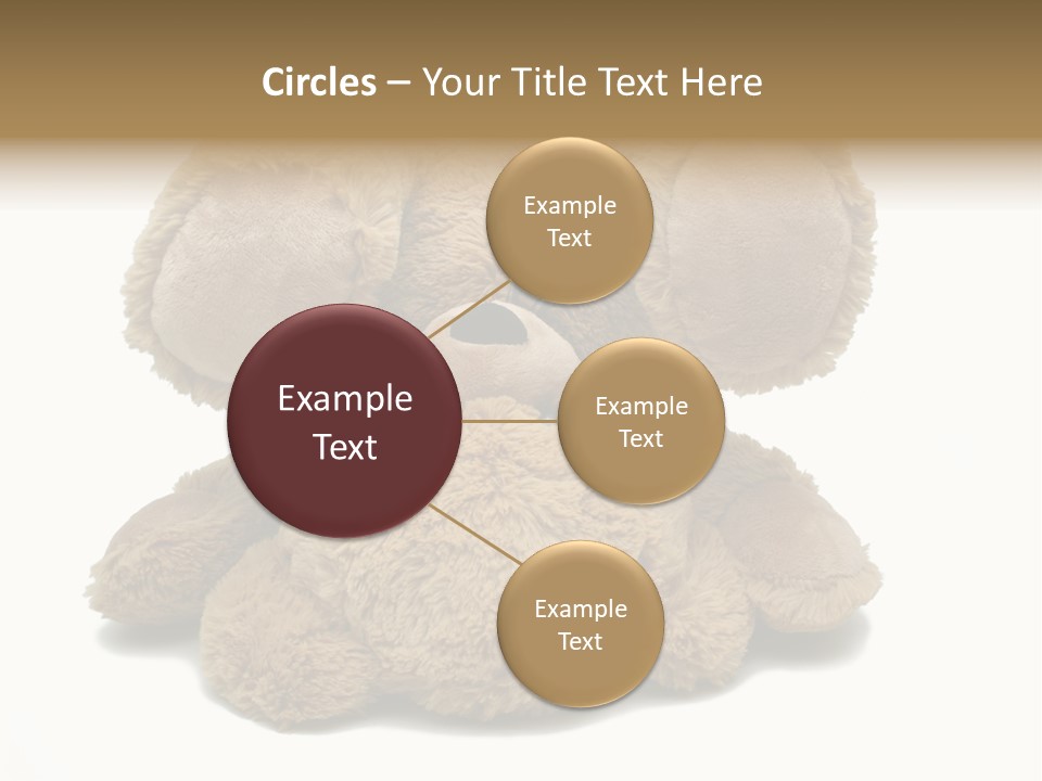 Plush Eye Teddy Bear PowerPoint Template