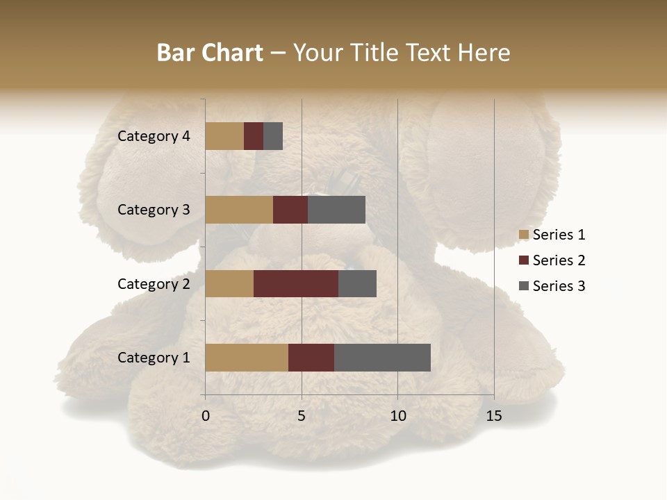 Plush Eye Teddy Bear PowerPoint Template