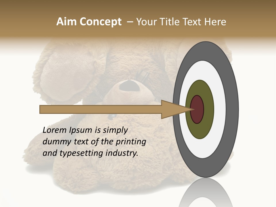 Plush Eye Teddy Bear PowerPoint Template