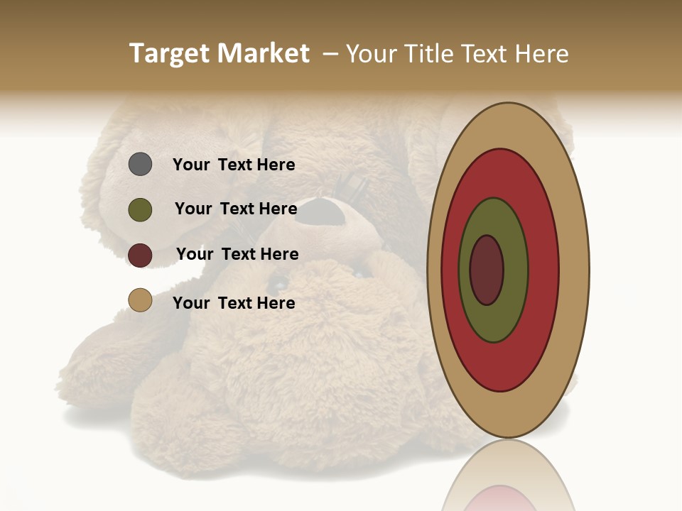 Plush Eye Teddy Bear PowerPoint Template