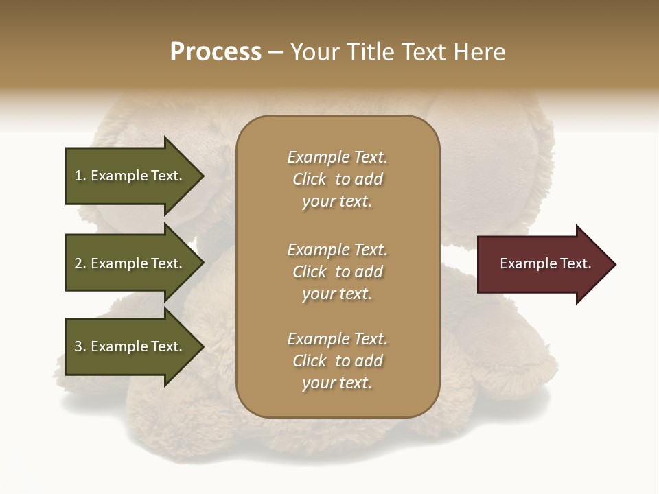 Plush Eye Teddy Bear PowerPoint Template