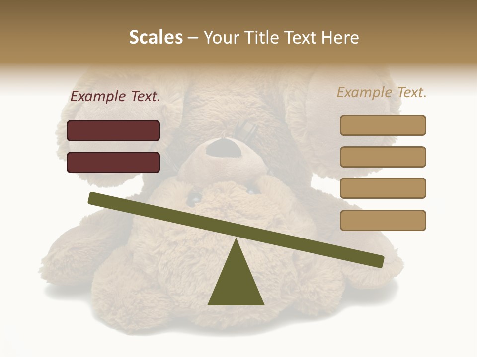 Plush Eye Teddy Bear PowerPoint Template
