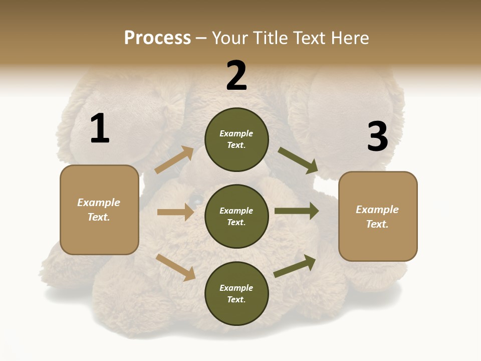 Plush Eye Teddy Bear PowerPoint Template