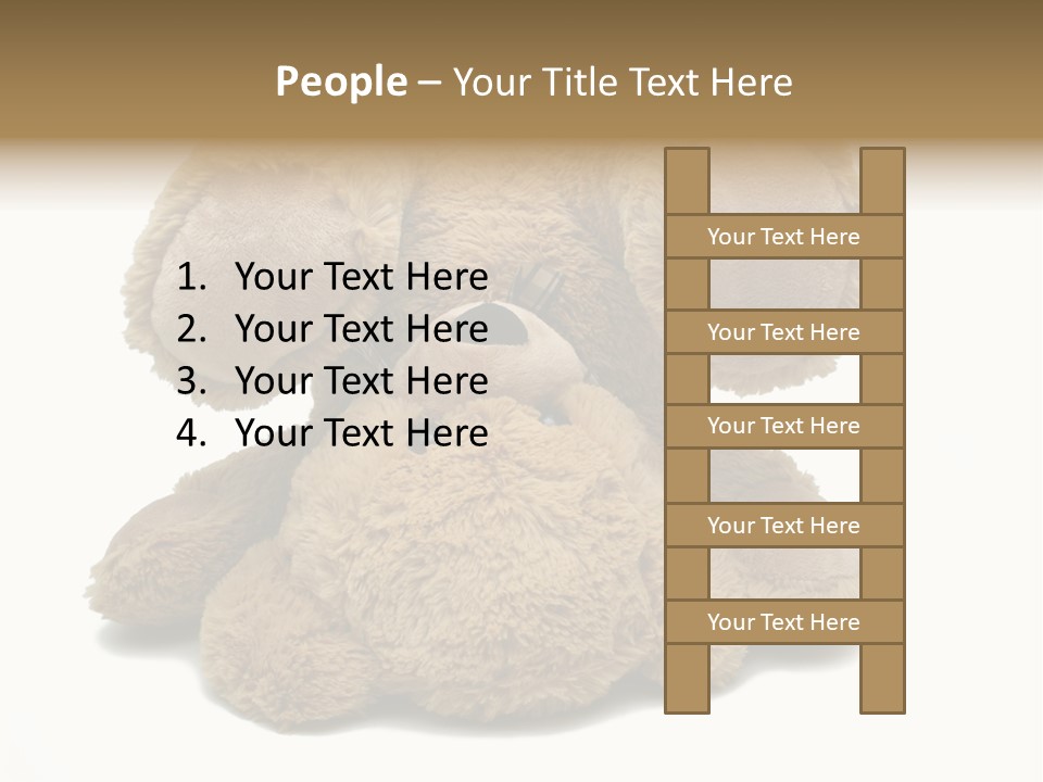 Plush Eye Teddy Bear PowerPoint Template