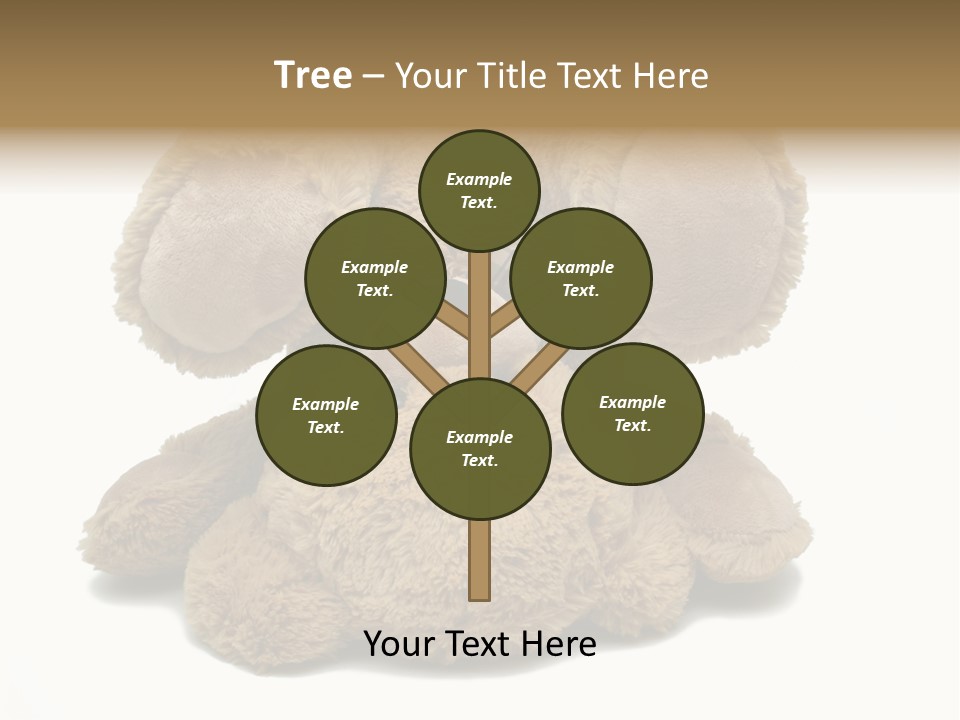 Plush Eye Teddy Bear PowerPoint Template