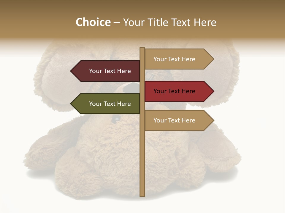 Plush Eye Teddy Bear PowerPoint Template