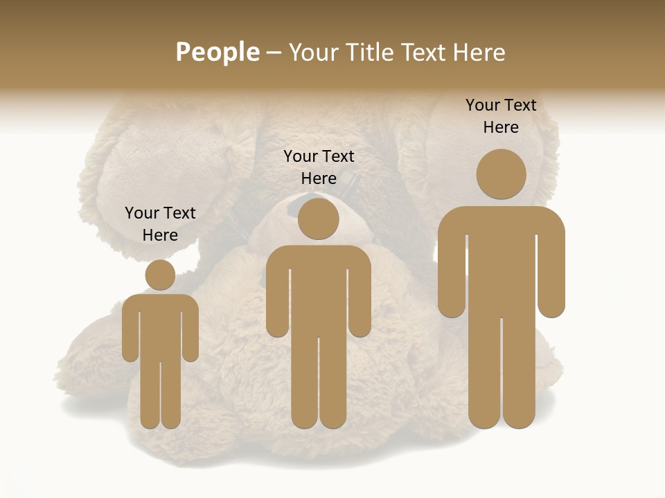 Plush Eye Teddy Bear PowerPoint Template