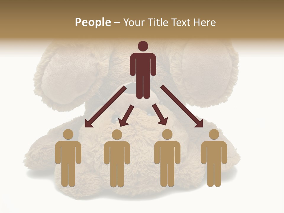 Plush Eye Teddy Bear PowerPoint Template