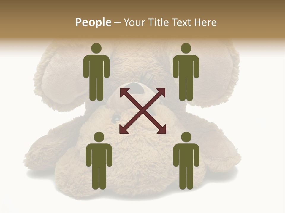 Plush Eye Teddy Bear PowerPoint Template