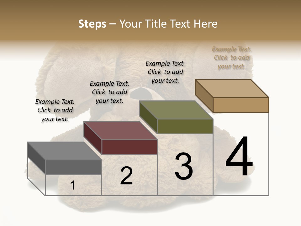 Plush Eye Teddy Bear PowerPoint Template