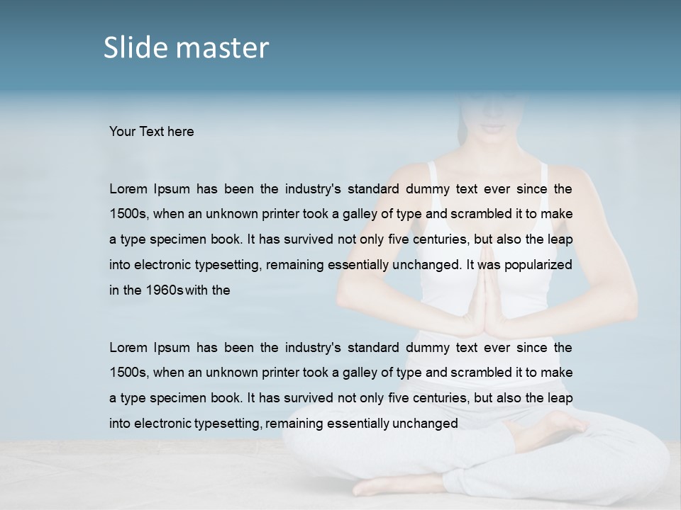 Full Length Female Horizontal PowerPoint Template