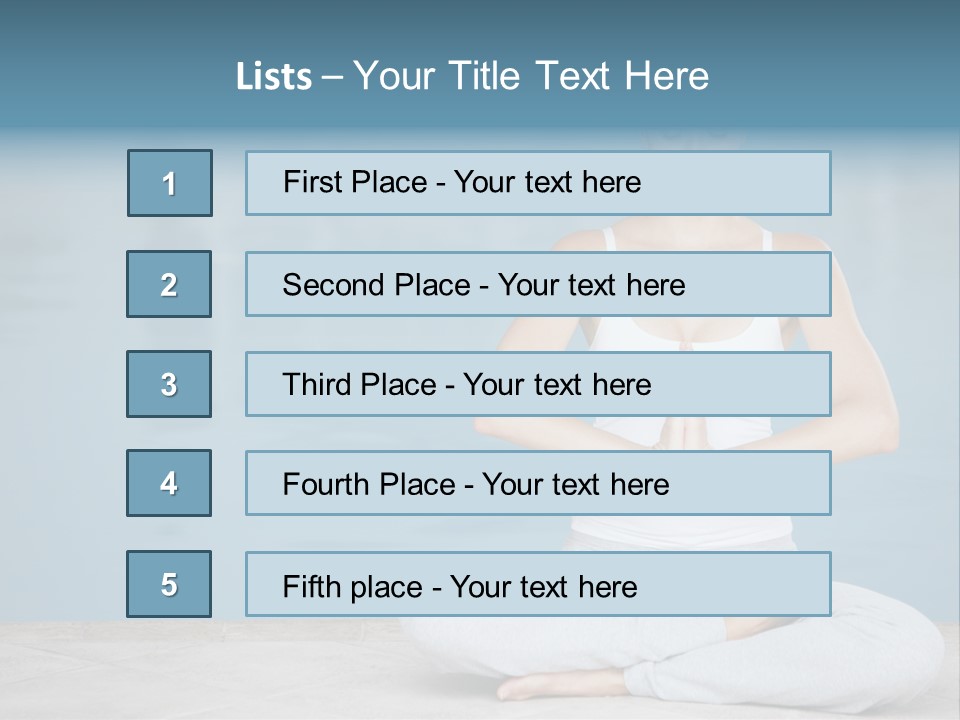 Full Length Female Horizontal PowerPoint Template