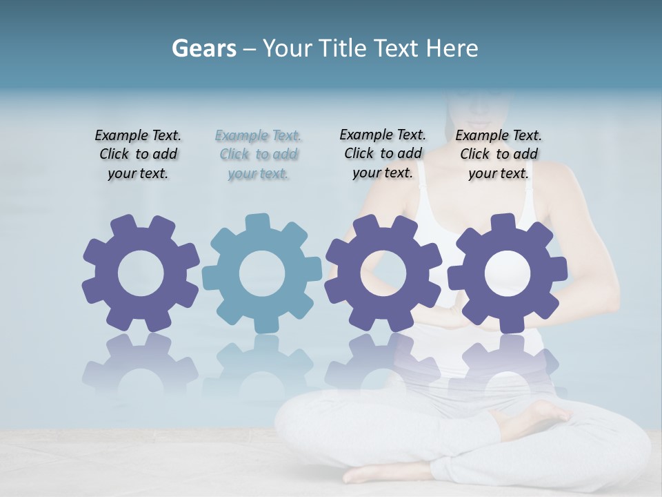 Full Length Female Horizontal PowerPoint Template