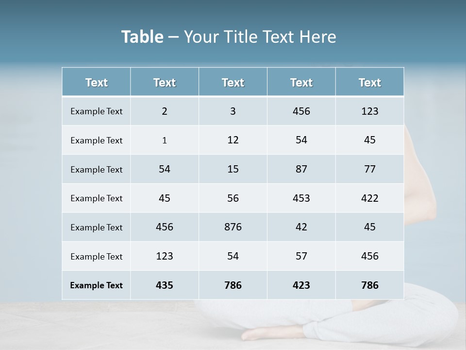 Full Length Female Horizontal PowerPoint Template