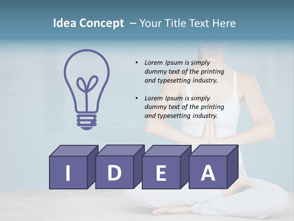 Full Length Female Horizontal PowerPoint Template