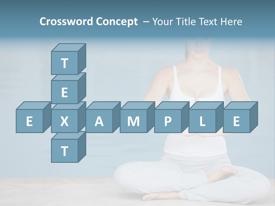 Full Length Female Horizontal PowerPoint Template