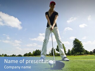 Training Putt Freedom PowerPoint Template