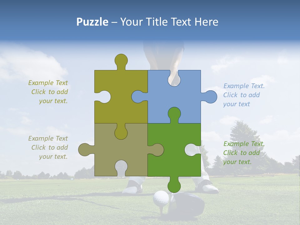 Training Putt Freedom PowerPoint Template