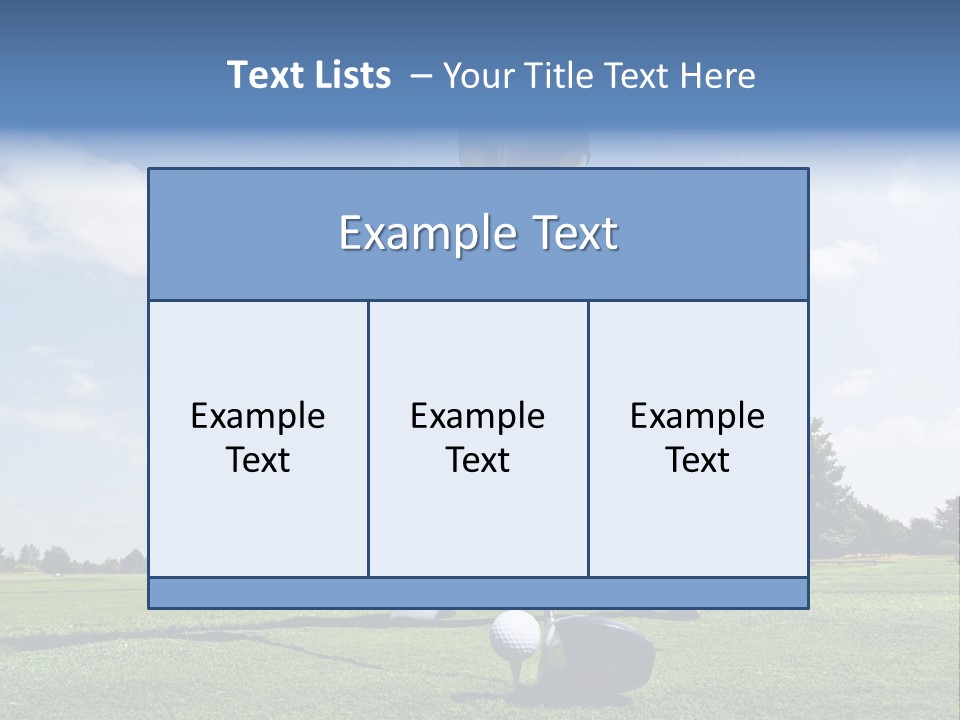 Training Putt Freedom PowerPoint Template