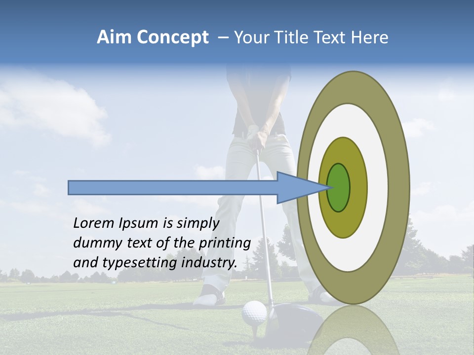 Training Putt Freedom PowerPoint Template