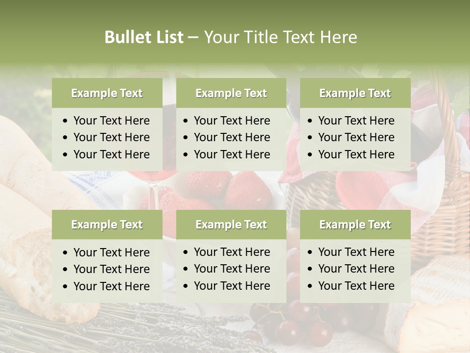 Crop Meal Cheese PowerPoint Template