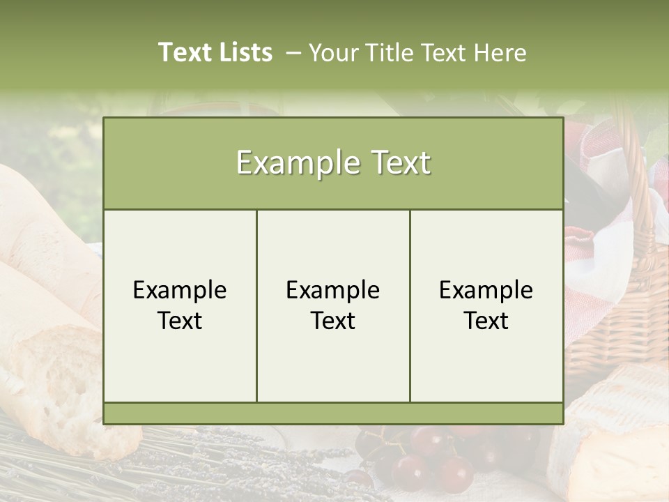Crop Meal Cheese PowerPoint Template