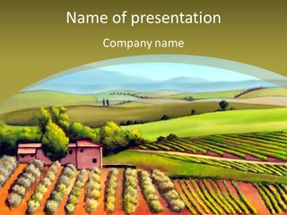 Lone Italy Cypress PowerPoint Template