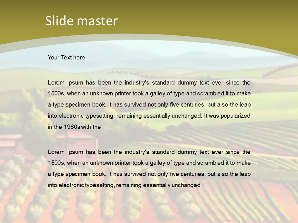 Lone Italy Cypress PowerPoint Template