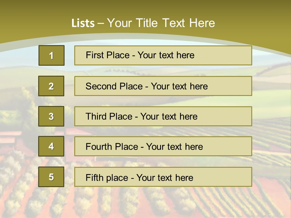 Lone Italy Cypress PowerPoint Template