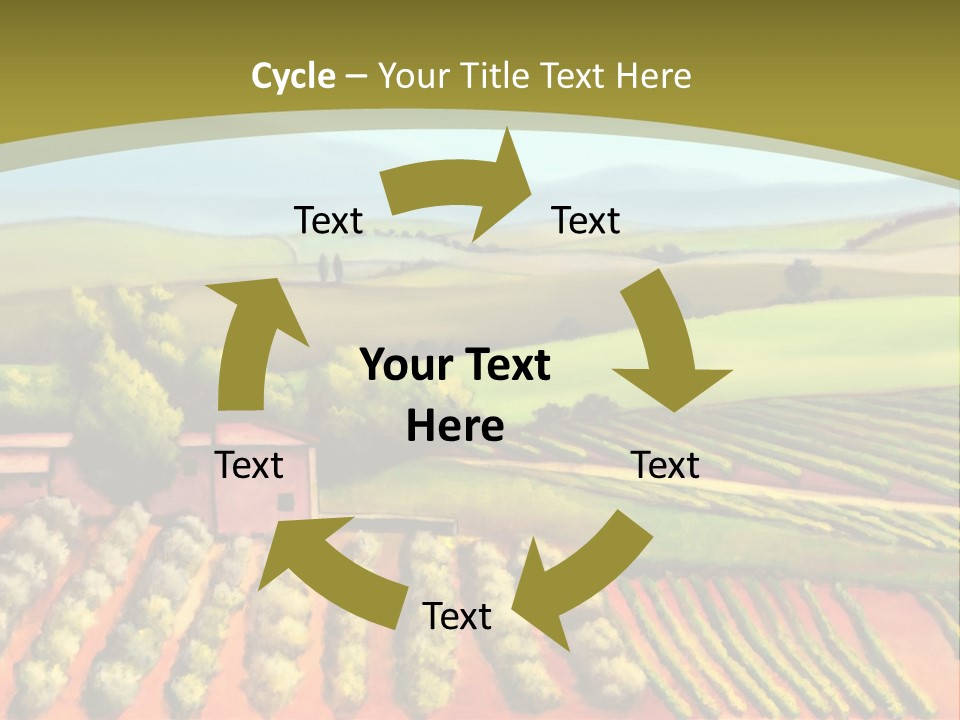 Lone Italy Cypress PowerPoint Template