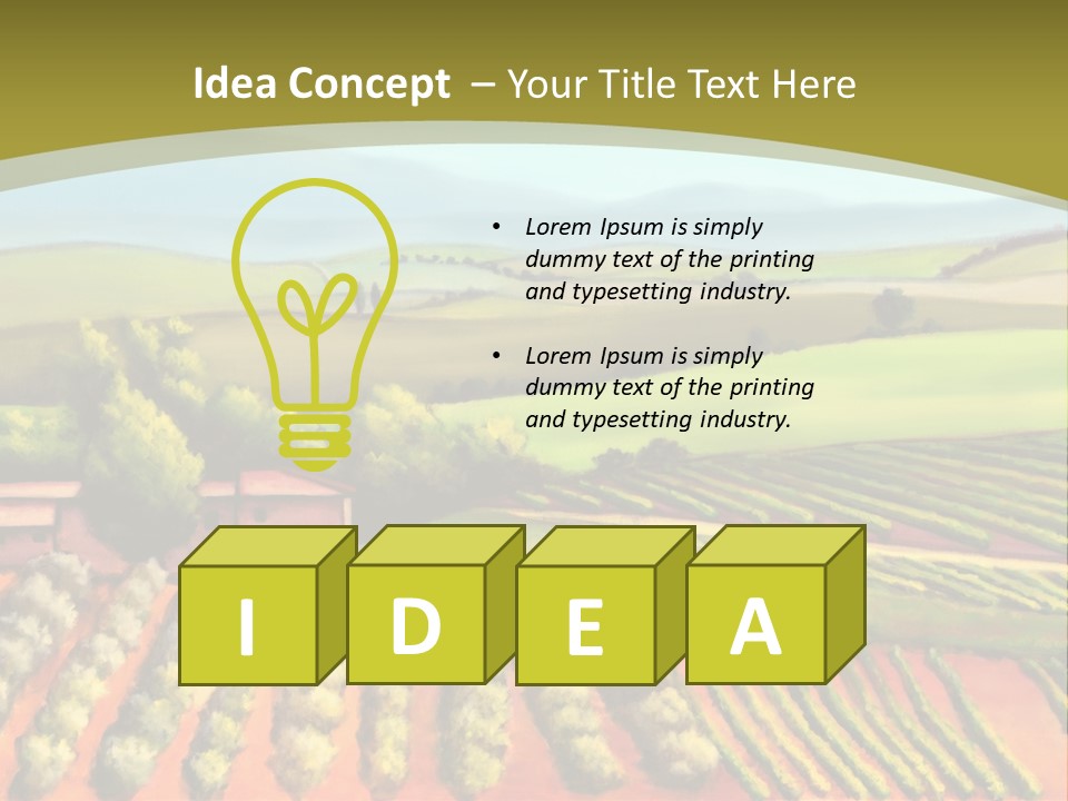 Lone Italy Cypress PowerPoint Template