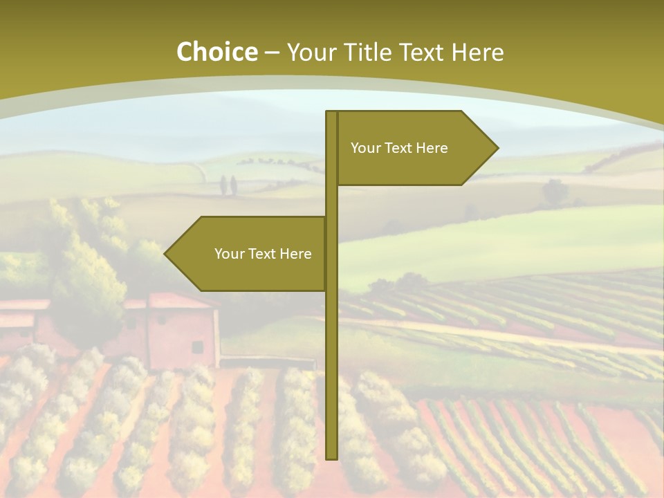 Lone Italy Cypress PowerPoint Template