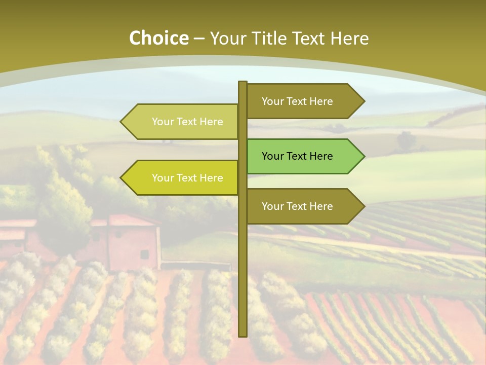 Lone Italy Cypress PowerPoint Template