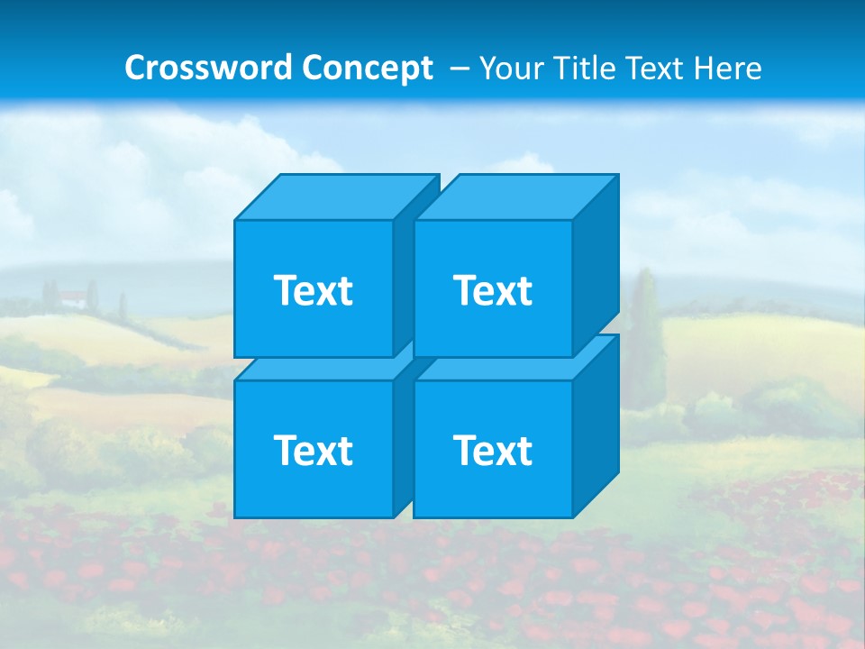 Sunny Field Cypress PowerPoint Template