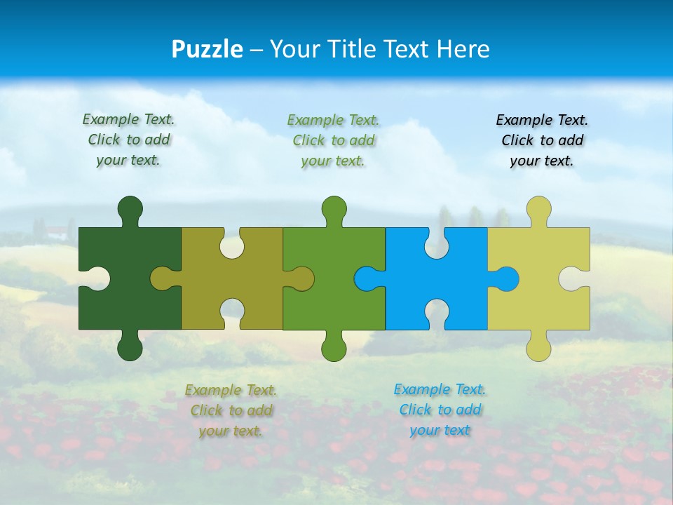 Sunny Field Cypress PowerPoint Template