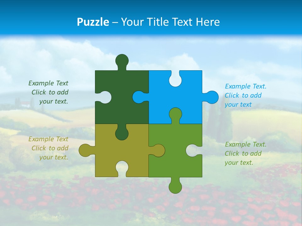 Sunny Field Cypress PowerPoint Template