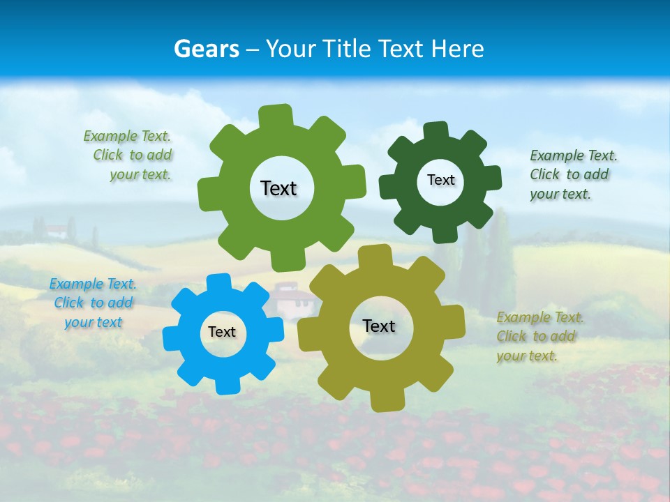 Sunny Field Cypress PowerPoint Template