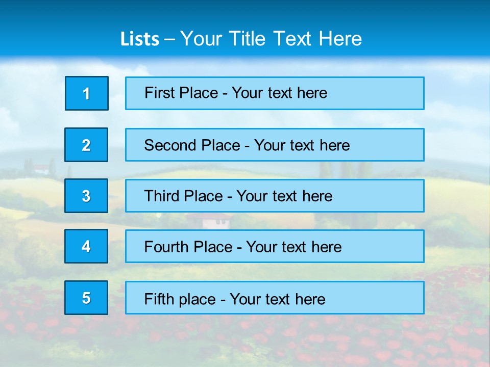 Sunny Field Cypress PowerPoint Template