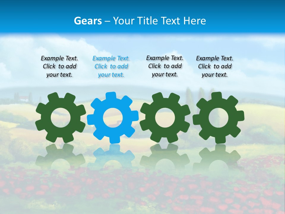 Sunny Field Cypress PowerPoint Template