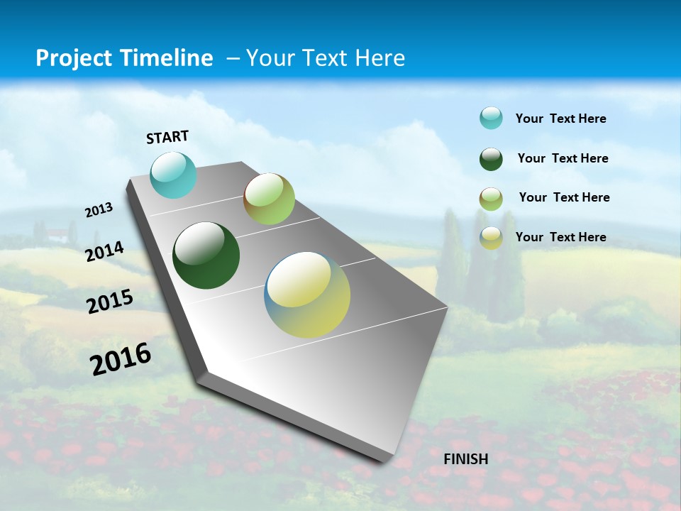 Sunny Field Cypress PowerPoint Template