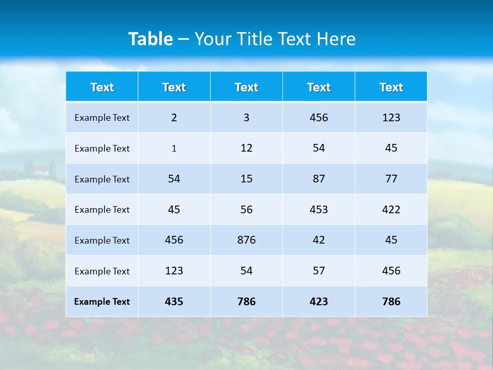 Sunny Field Cypress PowerPoint Template
