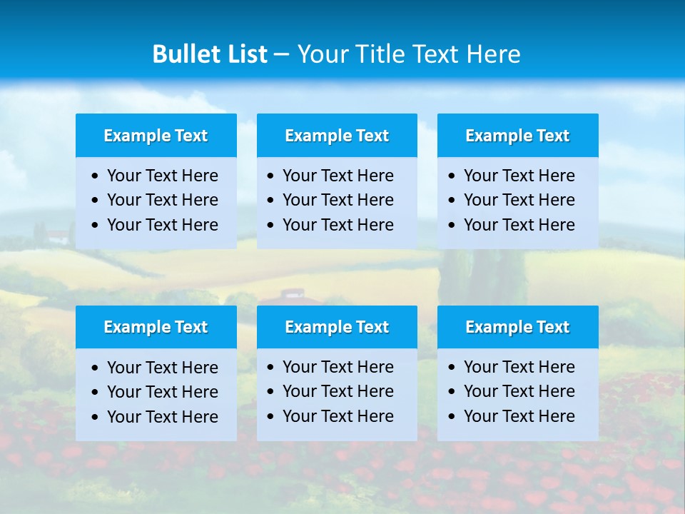 Sunny Field Cypress PowerPoint Template